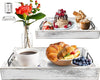 Unique Rustic Wooden Serving Trays with Handle - Set of 3 - Rustic Blue