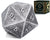 Frosted Iron Cast D20 Dice – Heavy Metal 20-Sided Die for DND & RPG | Weathered Silver Finish | Gift-Ready Display, Paperweight, Collector’s Piece
