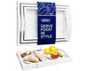 Unique Rustic Wooden Serving Trays with Handle - Set of 3 - Rustic Blue
