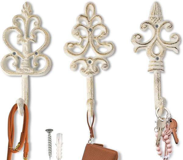 Shabby Chic Cast Iron Decorative Wall Hooks