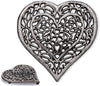 Cast Iron “Heart” Trivet with Rustic Finish and Rubber Pegs