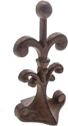 Fleur De Lis Cast Iron Door Stop – cast iron – front view – Comfify