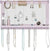 Rustic Wall-Mounted Jewelry Organizer – Pink Wooden Holder with Shelf, Bracelet Rod & 16 Hooks for Earrings & Necklaces