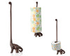 Comfify Paper Towel Holder or Free Standing Toilet Paper Holder - Cast Iron Dinosaur Paper Holder - Bathroom Holder or Stand Up Paper Towel Holder - Rustic Brown w/Vintage Finish