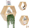 Rustic Wall Mounted Hexagonal Floating Shelves – Set of 3