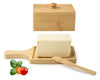 Large Bamboo Butter Dish with Lid – Food-Grade Bamboo Butter Keeper, Holds Up to 4oz – Perfect for Storage & Serving