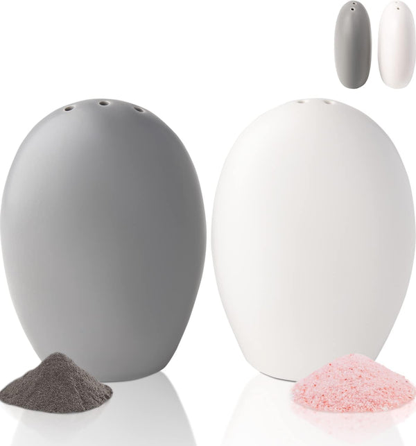Modern Salt & Pepper Shakers Made of, Chip-free Ceramic – front view – Comfify