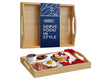 Comfify Bamboo Serving Tray – 1pc Natural Wood Ottoman Tray for Serving, Entertaining & Home Décor – Smooth Edge Design