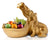 Funky Hippo Resin Bowl – Decorative Golden Hippopotamus Figurine for Snacks, Keys & Trinkets – Playful Modern Home Accent