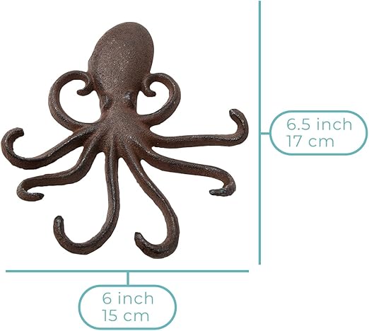Cast Iron Octopus Wall Hook