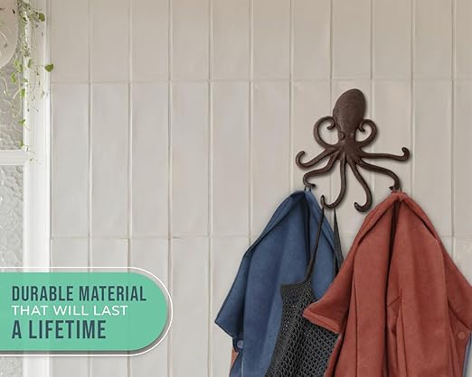 Cast Iron Octopus Wall Hook