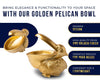 Golden Pelican Decorative Bowl – Elegant Sculpture Dish for Snacks, Keys, Candy & Jewelry