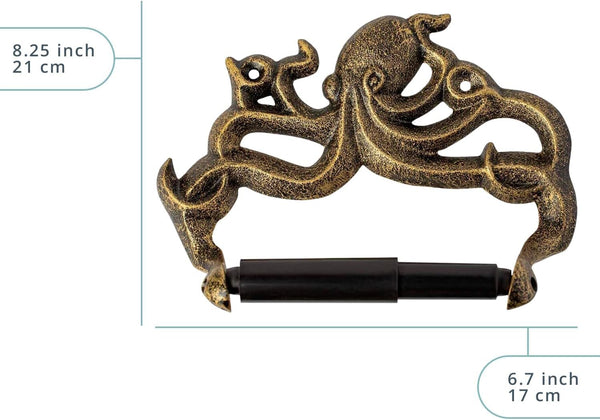 Decorative Cast Iron Octopus Toilet Paper Roll Holder
