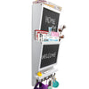 Rustic 2-Slot Mail Sorter Organizer for Wall with Chalkboard Surface & 3 Double Key Hooks