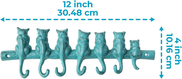 7 Cats Cast Iron Wall Hanger