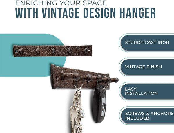 Key Rack - Rustic Brown