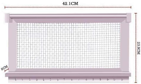 Rustic Wall-Mounted Jewelry Organizer – Pink Wooden Holder with Shelf, Bracelet Rod & 16 Hooks for Earrings & Necklaces