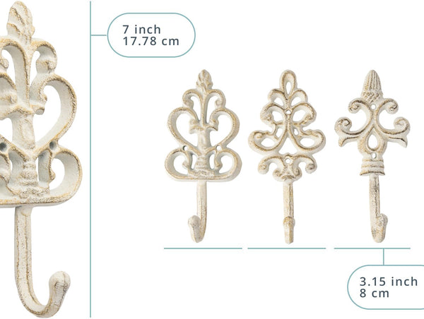 Shabby Chic Cast Iron Decorative Wall Hooks