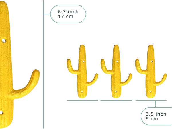 Cast Iron Cactus Coat Hooks
