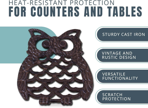 Cast Iron Owl Trivet