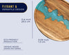 Modern Round Serving Tray – 12" Pearl White Resin & Acacia Wood Tray for Food, Breakfast in Bed, Coffee Table, Decor & More
