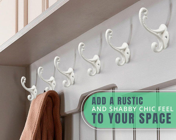 Shabby Chic Wall Mounted Hooks – Set of 4