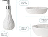 Designer - 4 Piece Bathroom Accessories Set - Ocean Waves Design