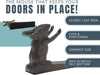 Vintage Cast Iron Mouse Door Stop Wedge – cast iron – side angle – Comfify