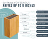 Ergonomic Bamboo Knife Block – Wide Countertop Holder for All Knife Sizes – Sleek, Durable & Versatile Kitchen Organizer