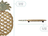Cast Iron Pineapple Trivet in Rustic Finish w/ Rubber Pegs