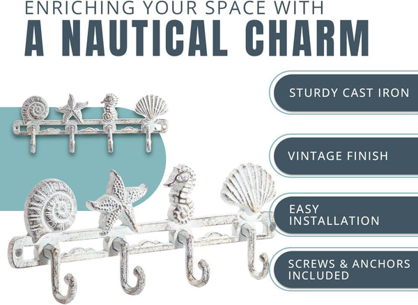 Vintage Seashell Coat Hook Hanger by Comfify