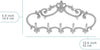 Cast Iron Wall Hanger – Rustic Design with 5 Hooks – detail close-up – Comfify