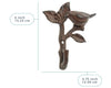 Rustic Bird on a Branch Wall Hook – Heavy Duty Metal Hanger, Vintage Recycled Design, Decorative & Functional (Rust Brown) – lifestyle in living room – Comfify