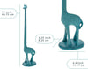 Giraffe Paper Towel Holder for Kitchen or Decorative Toilet Paper Stand for Bathroom - Unique Antique, Vintage, Whimsical Animal Design Roll Dispenser for Home Decor - Rustic Blue – lifestyle in bathroom – Comfify