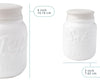 White Ceramic Mason Jar Salt & Pepper Shakers – Vintage Rustic Shabby Chic Decor by Comfify