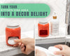 Comfify Coral Ceramic Sponge Holder – Farmhouse Mason Jar Sink Caddy with Free Sponge – Rustic Kitchen & Sink Decor Accessory