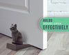 Vintage Cast Iron Cat Door Stop Wedge – Decorative Rust Brown Finish – back view – Comfify