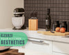Ergonomic Bamboo Knife Block – Wide Countertop Holder for All Knife Sizes – Sleek, Durable & Versatile Kitchen Organizer