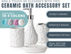 Designer - 4 Piece Bathroom Accessories Set - Ocean Waves Design