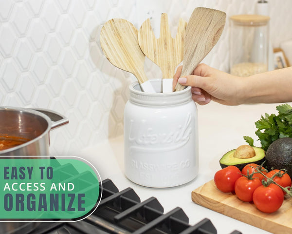 Comfify Wide Mouth Mason Jar Utensil Holder