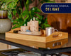 Set of 3 Bamboo Serving Trays – Minimalist Ottoman Trays for Food, Drinks & Home Décor