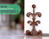 Fleur De Lis Cast Iron Door Stop – cast iron – back view – Comfify