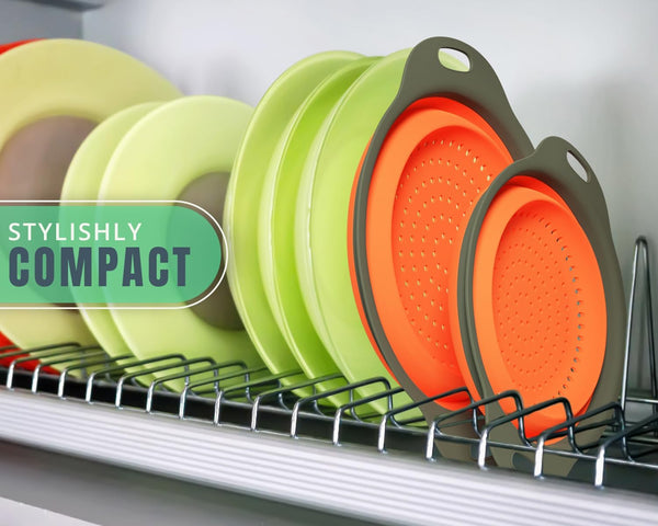 Colander Set - 2 Collapsible Colanders (Strainers) Set