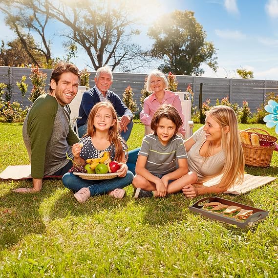 Bamboo Serving Tray – Elegant Brown Ottoman Tray for Serving, Organizing & Home Decor