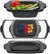 Over-the-Sink Colander with Handles – Sleek Plastic Black Kitchen Strainer for Pasta, Vegetables & Fruits – front view – Comfify