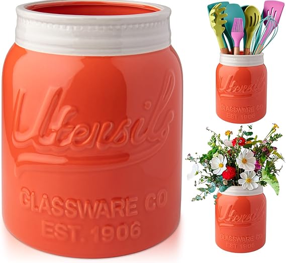 Comfify Wide Mouth Mason Jar Utensil Holder