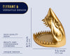 Shark Resin Figurine – Stylish Shark Sculpture with Open Bowl Design for Snacks, Keys, or Trinkets – back view – Comfify