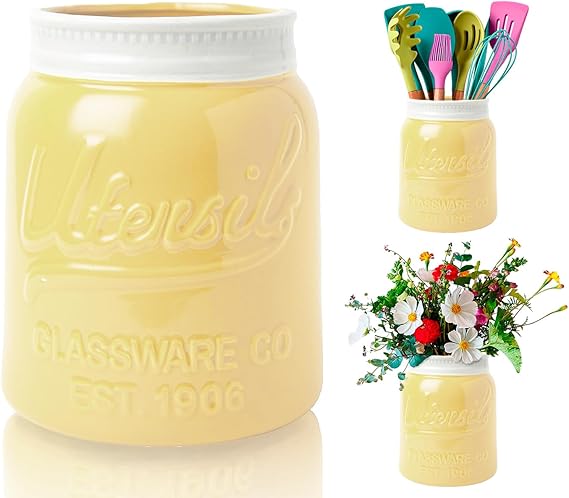 Comfify Wide Mouth Mason Jar Utensil Holder