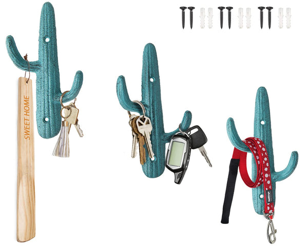 Cast Iron Cactus Coat Hooks