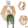 Rustic Wall Mounted Hexagonal Floating Shelves – Set of 3